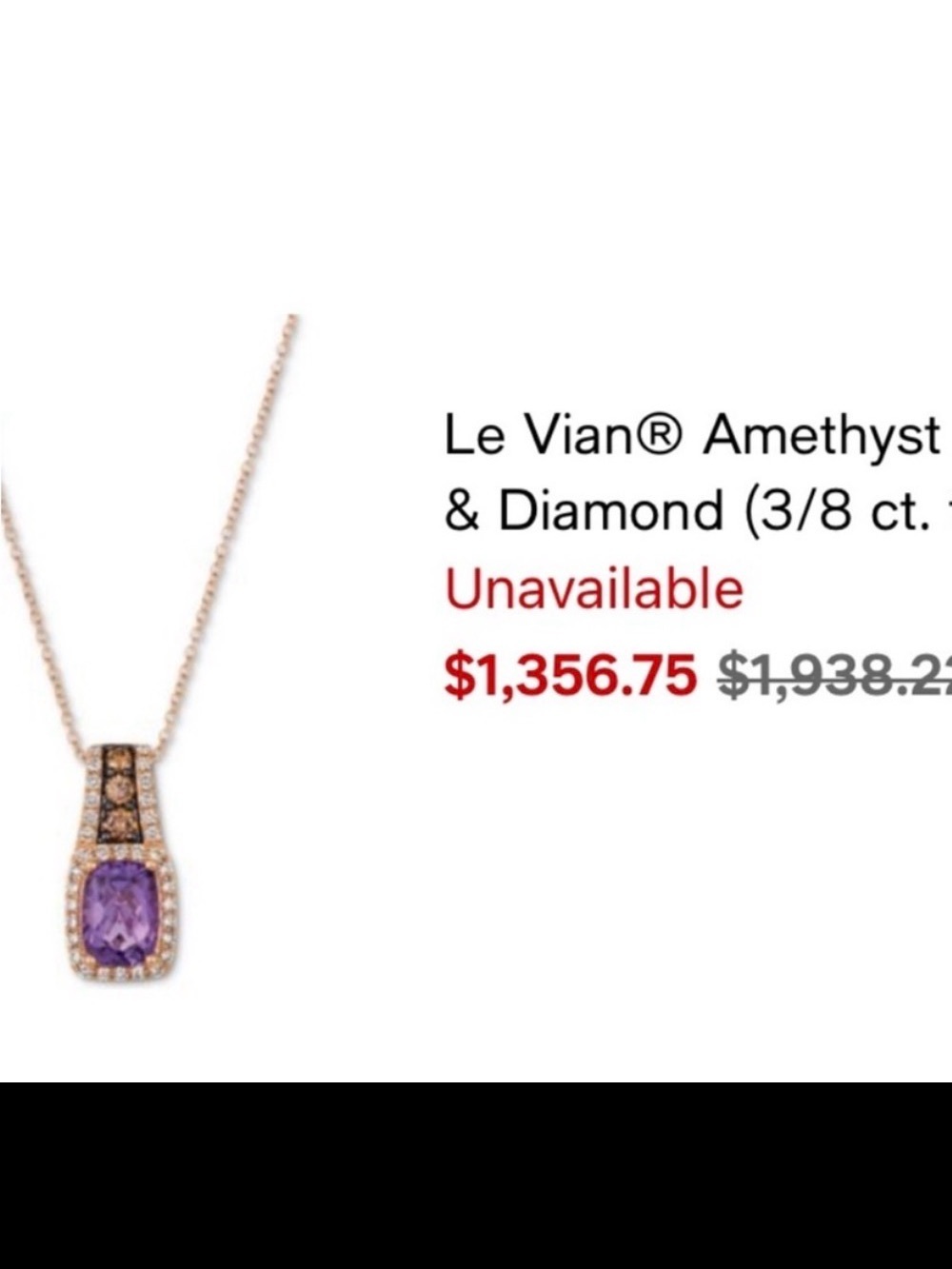 Levian Purple Amethyst and Diamond Necklace